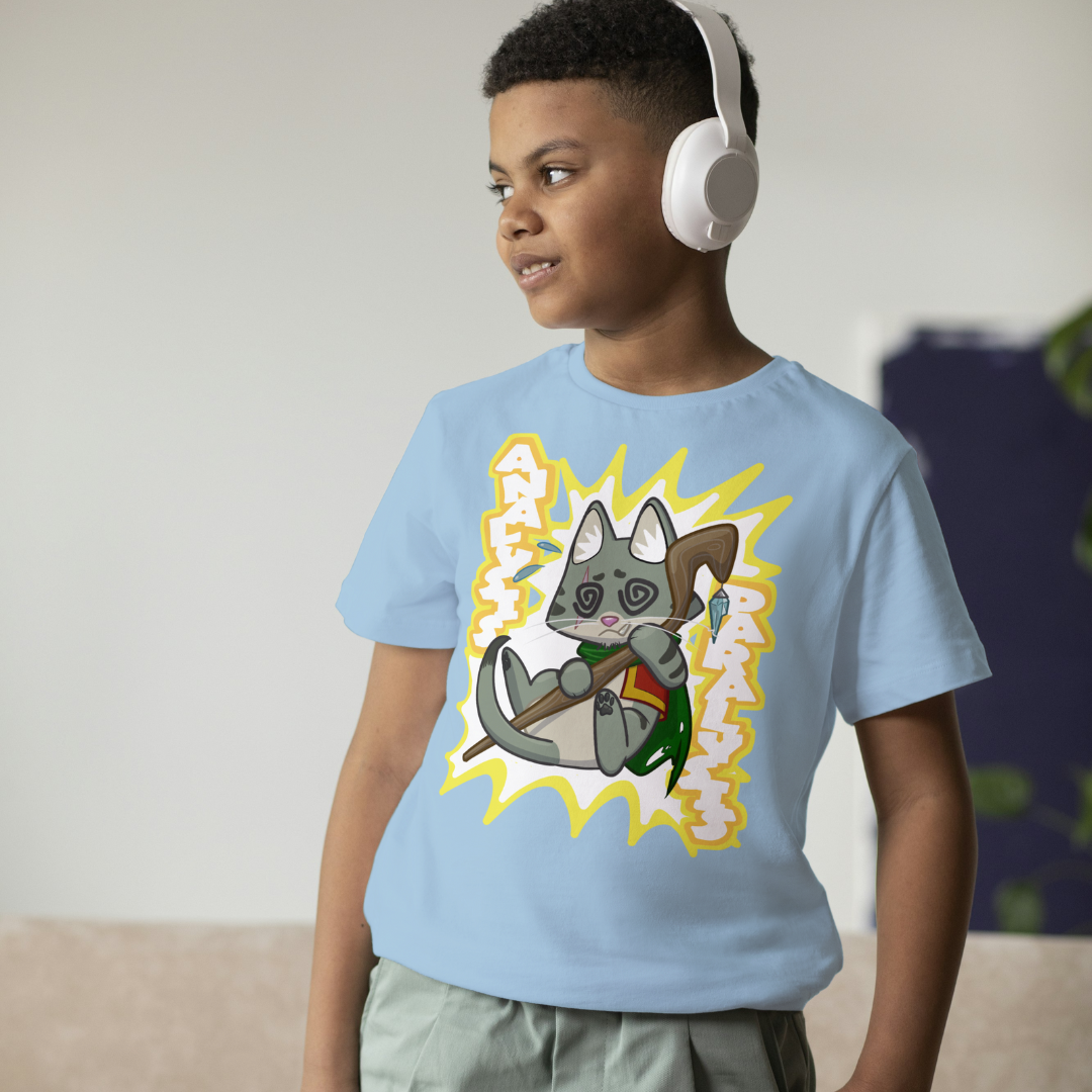 joey the half-orc druid "analysis paralysis" kid's t-shirt