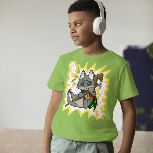 Joey the Half-Orc Druid "Analysis Paralysis" Kid's T-Shirt