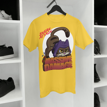 Geno the Halfling Rogue "Sneak Attack for MASSIVE DAMAGE" T-Shirt