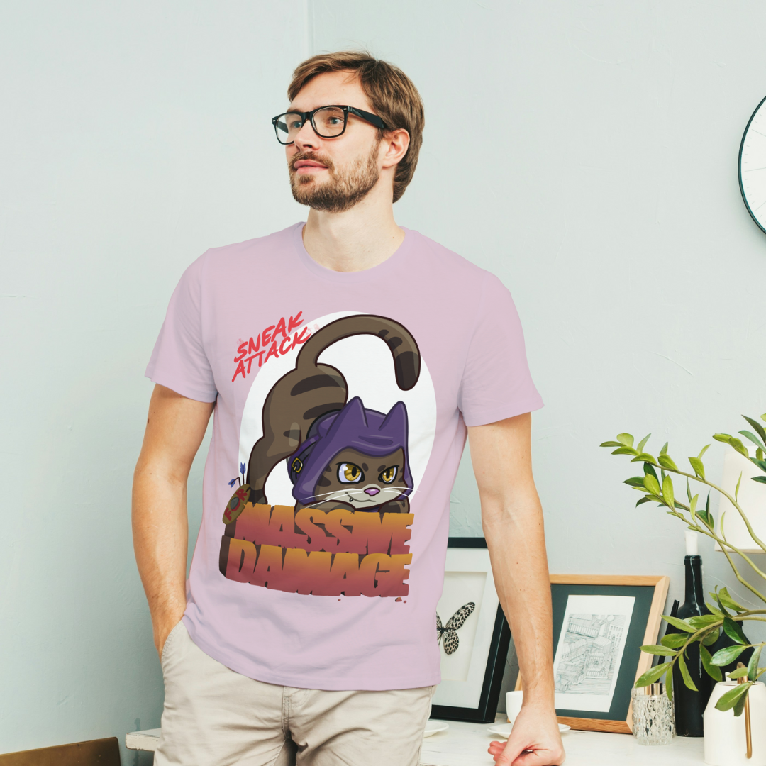 geno the halfling rogue "sneak attack for massive damage" t-shirt