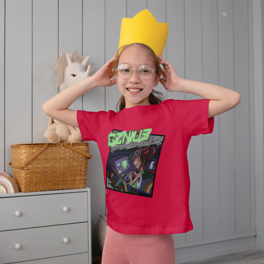 Blinky the Girl Genius Tee – STEM Nerdy Cute Kid Shirt