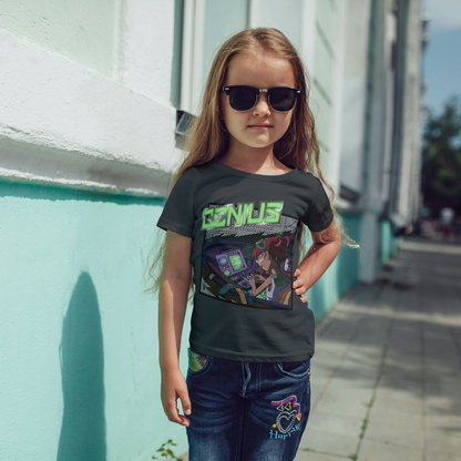 Blinky the Girl Genius Tee – STEM Nerdy Cute Kid Shirt