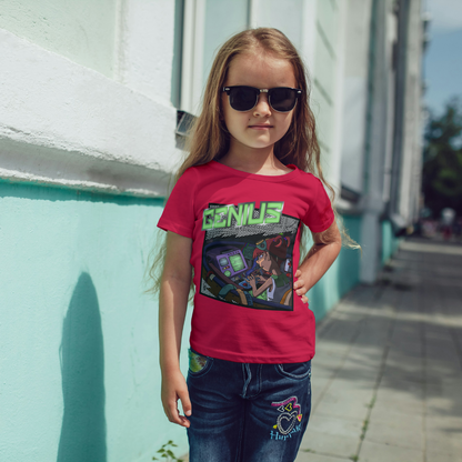Blinky the Girl Genius Tee – STEM Nerdy Cute Kid Shirt