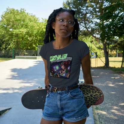 Blinky "Girl Genius" Tee – STEM Cute Nerdy Science Shirt
