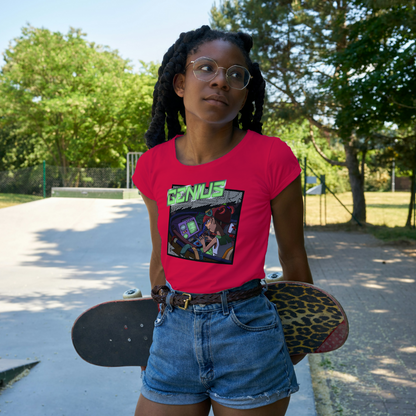 Blinky "Girl Genius" Tee – STEM Cute Nerdy Science Shirt