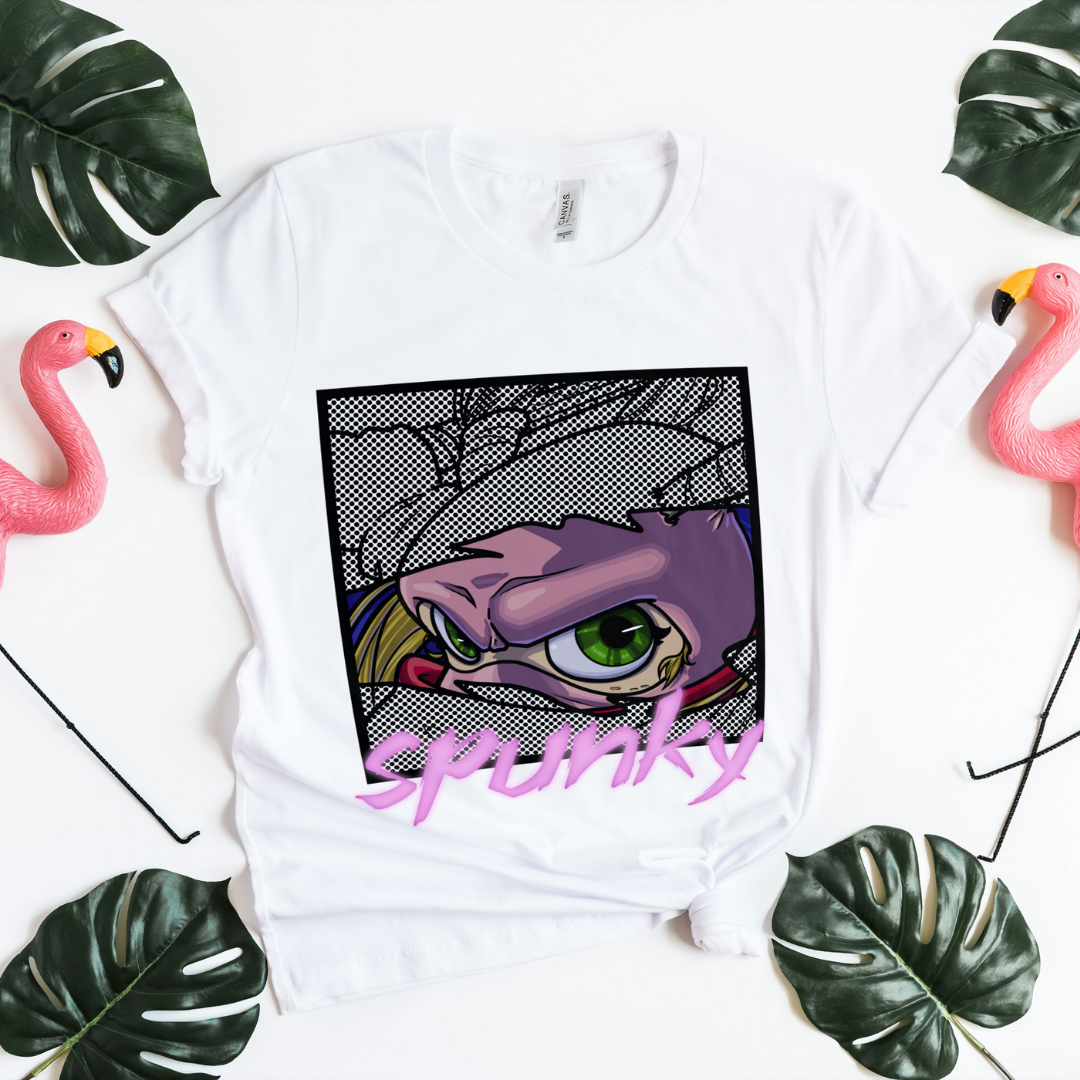 pinky the street ninja "spunky" cute anime tee