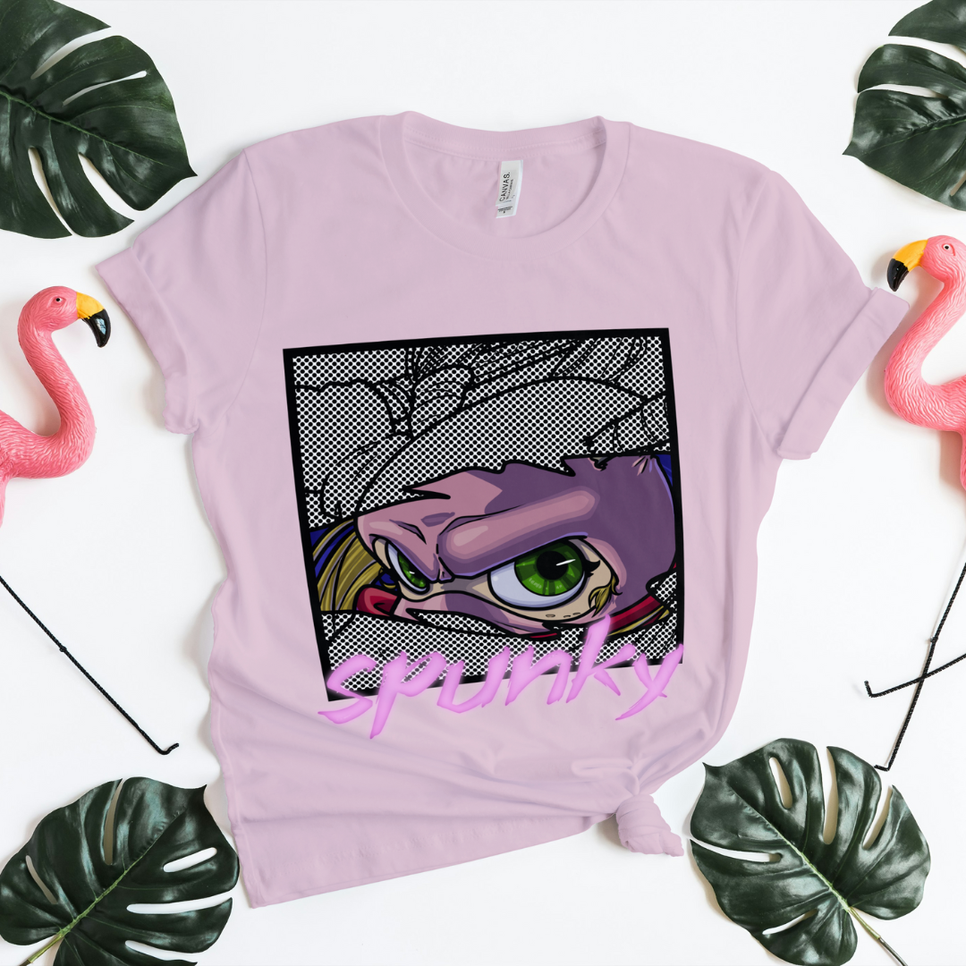 pinky the street ninja "spunky" cute anime tee