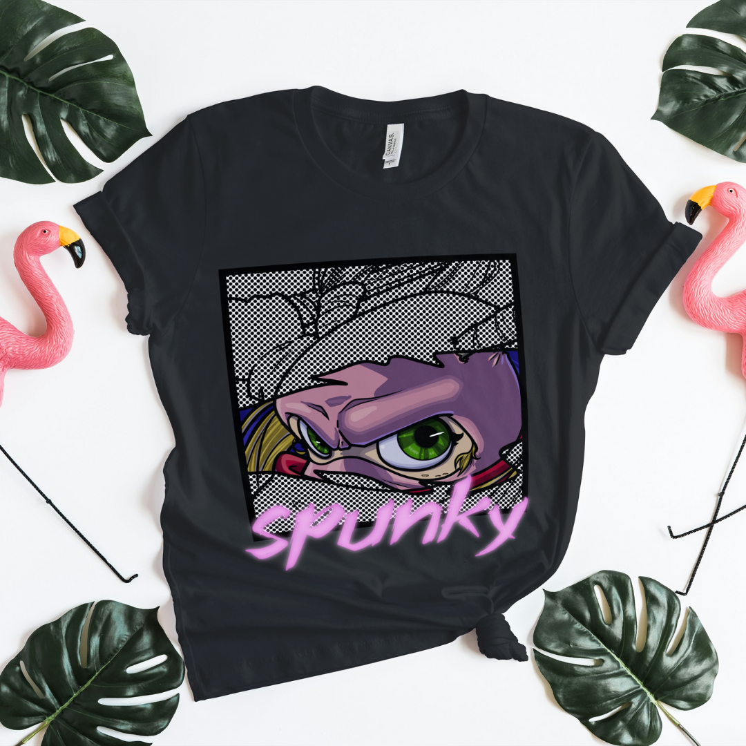 pinky the street ninja "spunky" cute anime tee