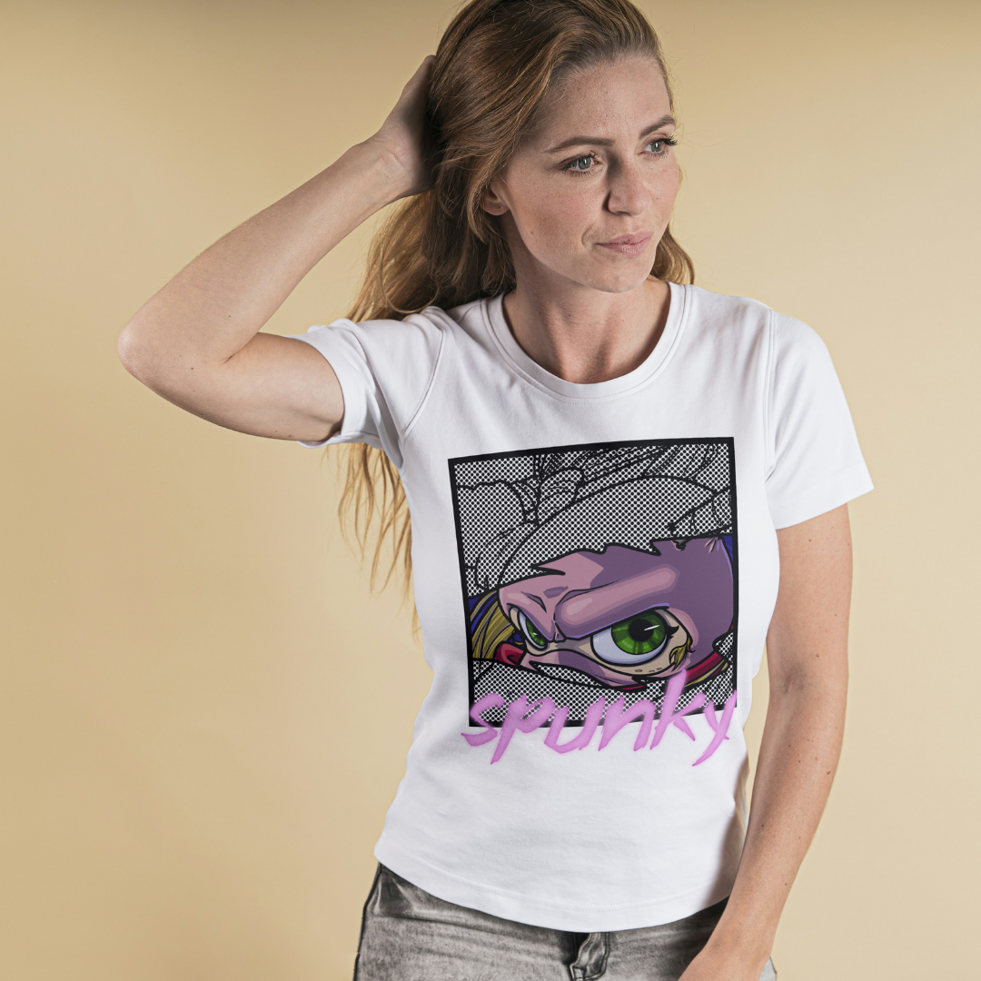 pinky the street ninja "spunky" cute anime tee