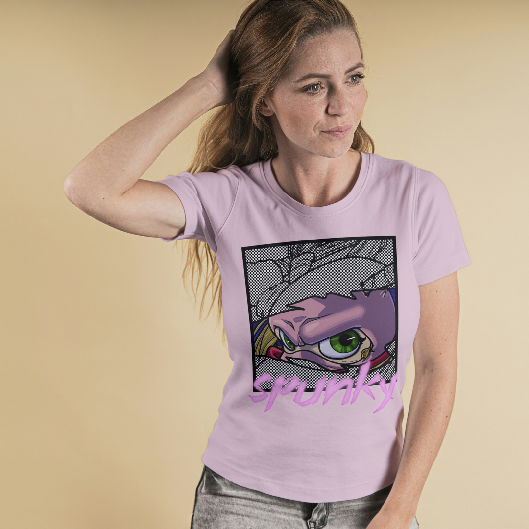pinky the street ninja "spunky" cute anime tee