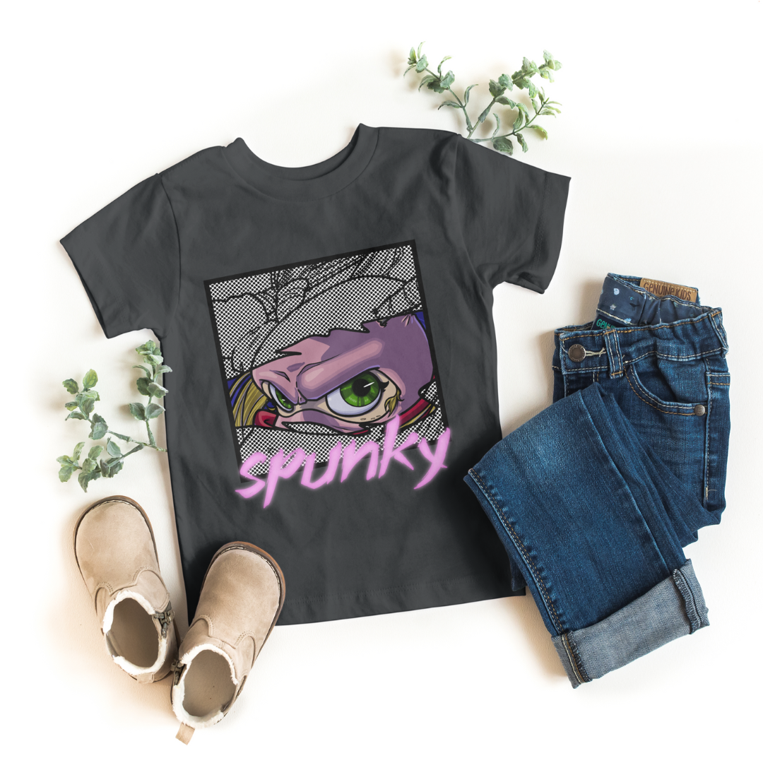 pinky the street ninja "spunky" kid’s tee – cute ninja shirt