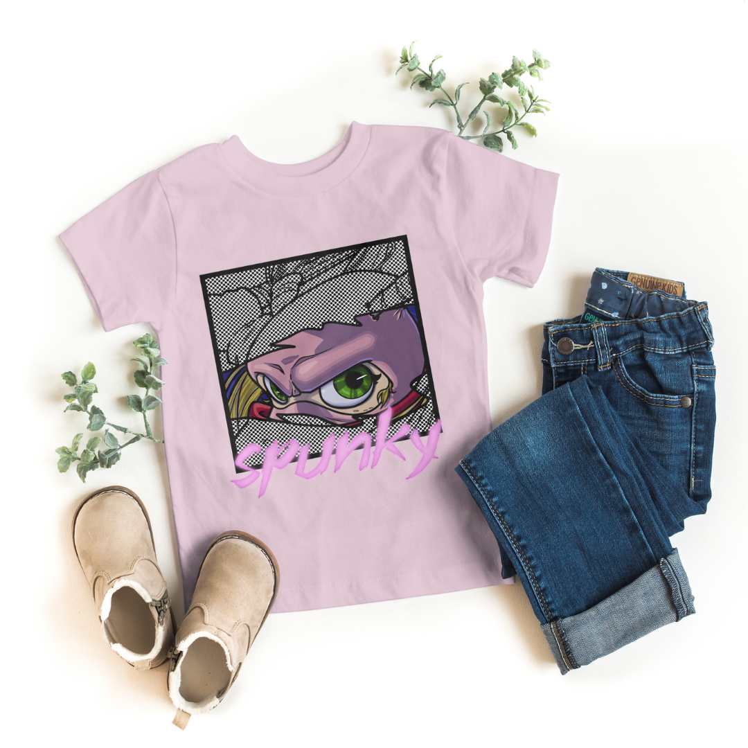 pinky the street ninja "spunky" kid’s tee – cute ninja shirt
