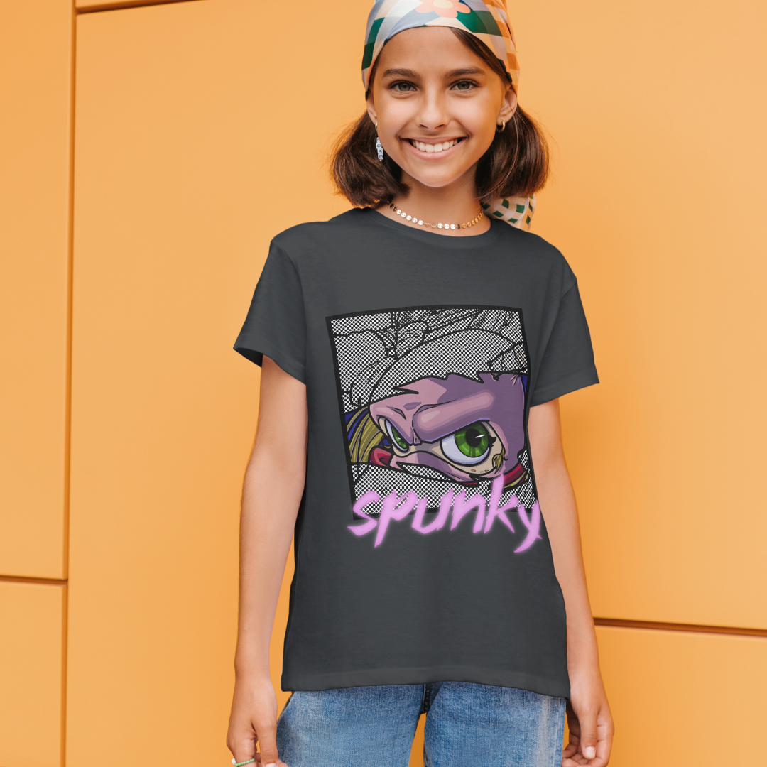 pinky the street ninja "spunky" kid’s tee – cute ninja shirt