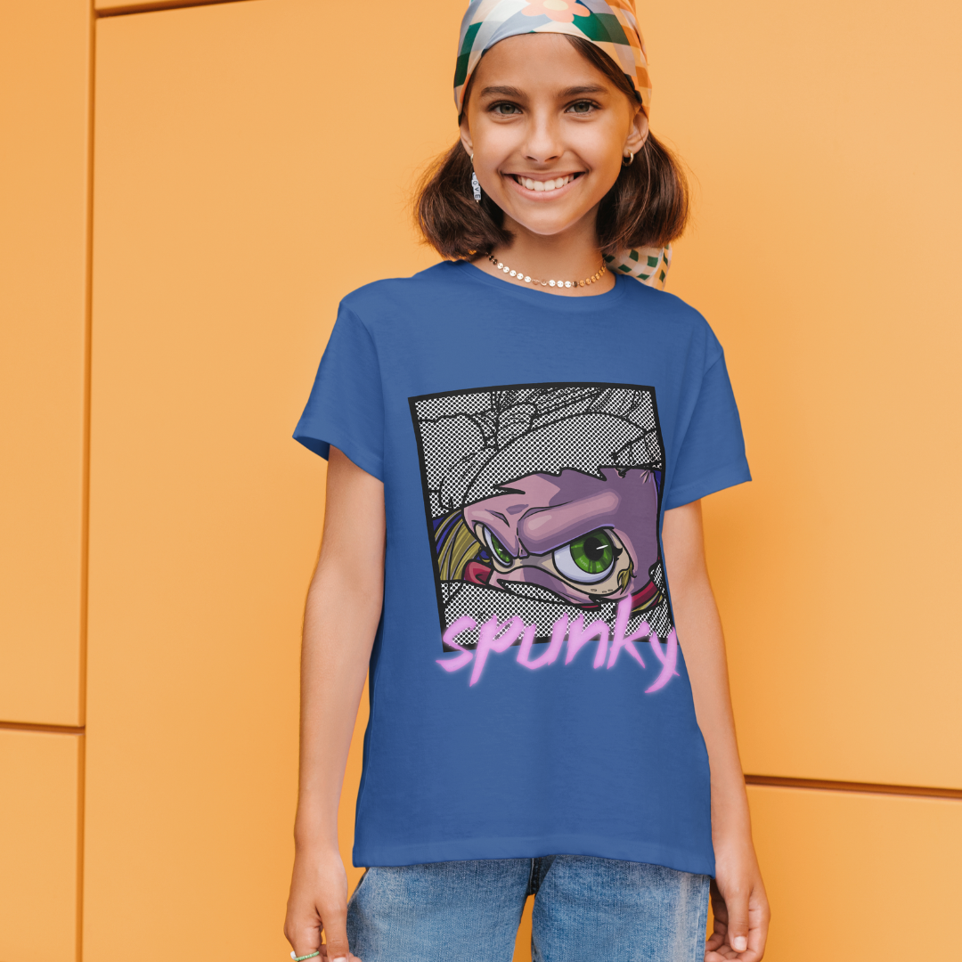 pinky the street ninja "spunky" kid’s tee – cute ninja shirt