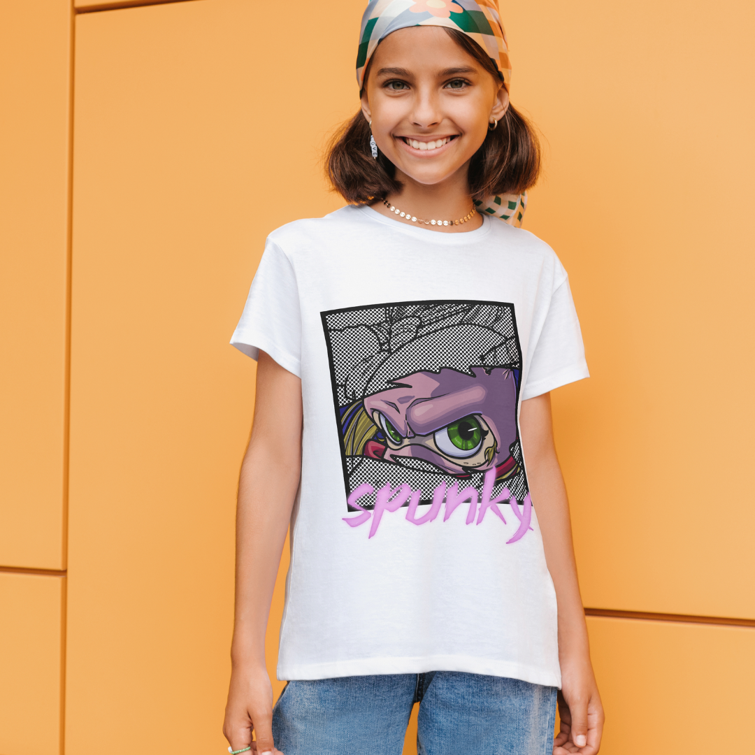 pinky the street ninja "spunky" kid’s tee – cute ninja shirt