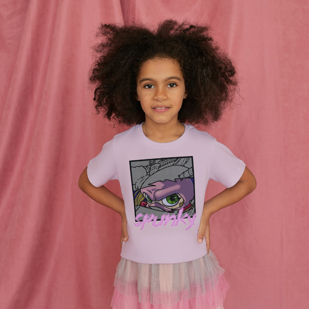 pinky the street ninja "spunky" kid’s tee – cute ninja shirt