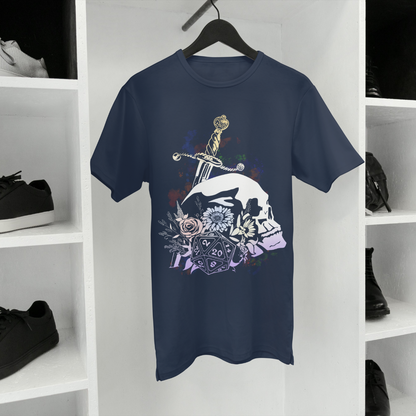 Floral Dice Roller Tee – DnD Fantasy Gamer Shirt
