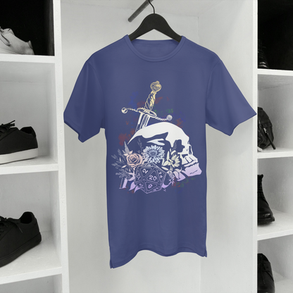 Floral Dice Roller Tee – DnD Fantasy Gamer Shirt