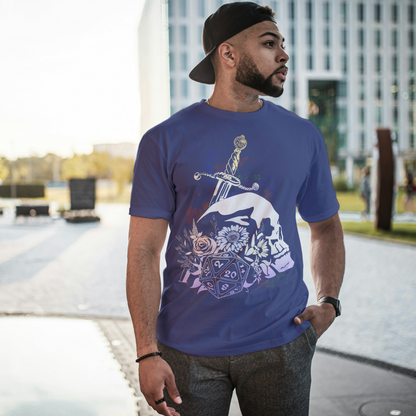 Floral Dice Roller Tee – DnD Fantasy Gamer Shirt