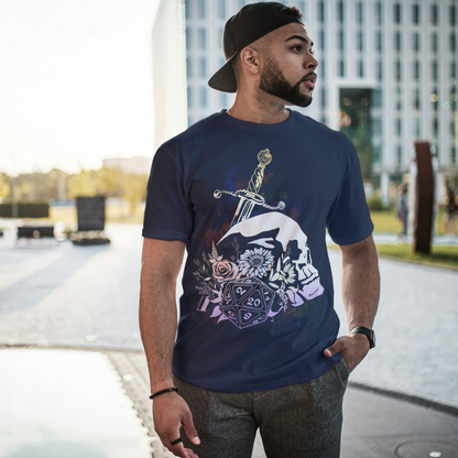 Floral Dice Roller Tee – DnD Fantasy Gamer Shirt