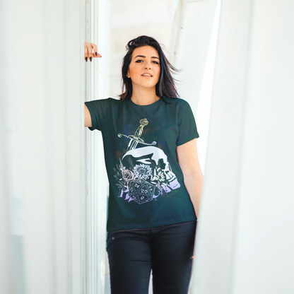 Floral Dice Roller Tee – DnD Fantasy Gamer Shirt