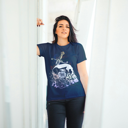Floral Dice Roller Tee – DnD Fantasy Gamer Shirt
