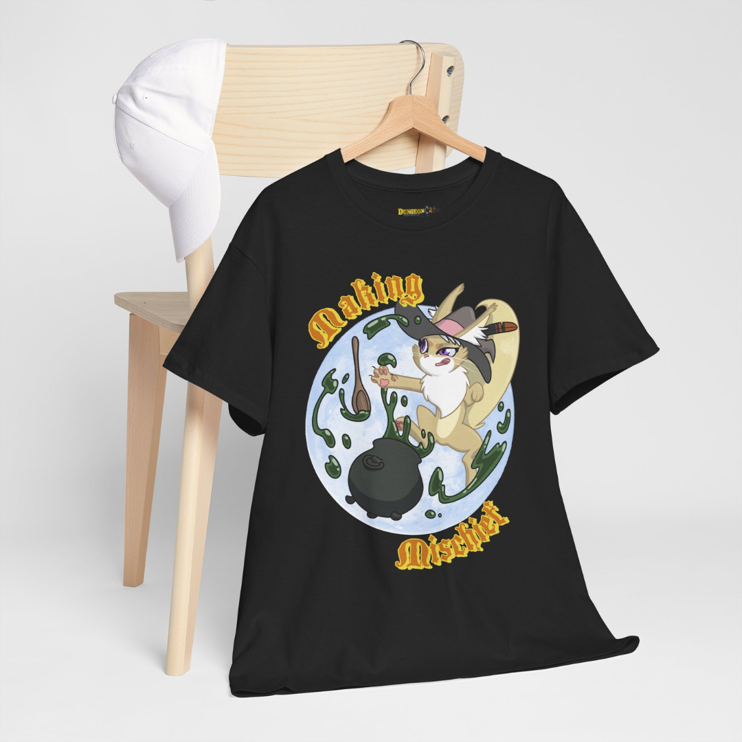 cleo the elven sorceress "making mischief" t-shirt