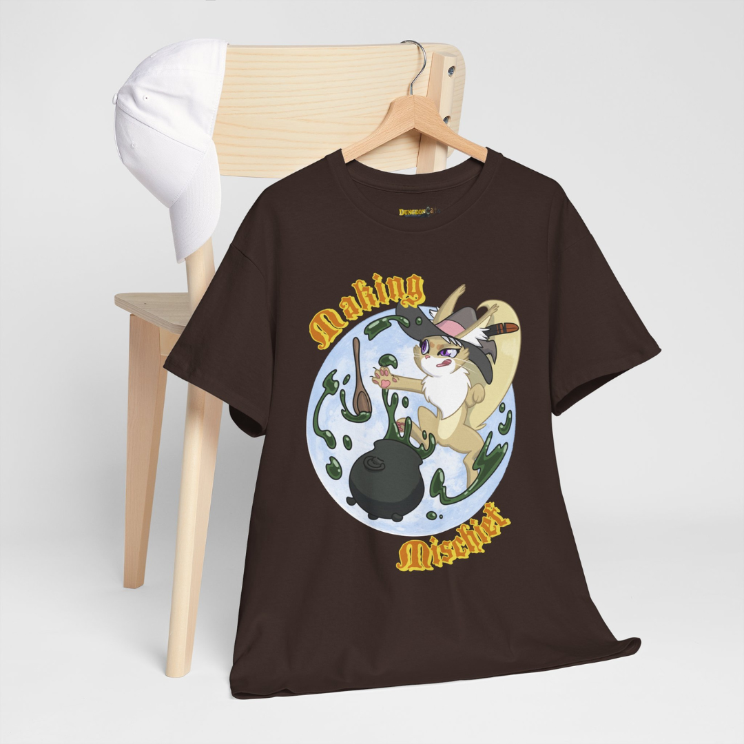 cleo the elven sorceress "making mischief" t-shirt