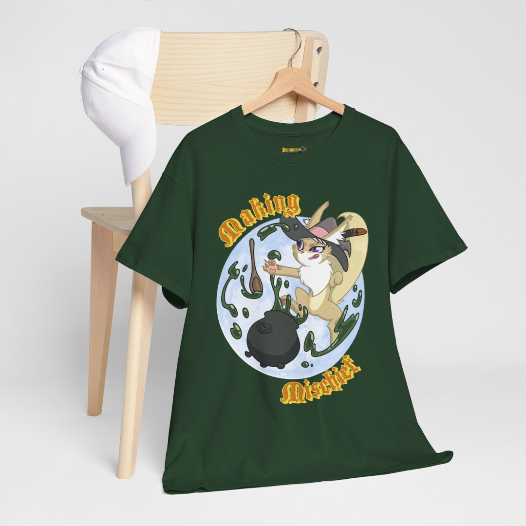 cleo the elven sorceress "making mischief" t-shirt