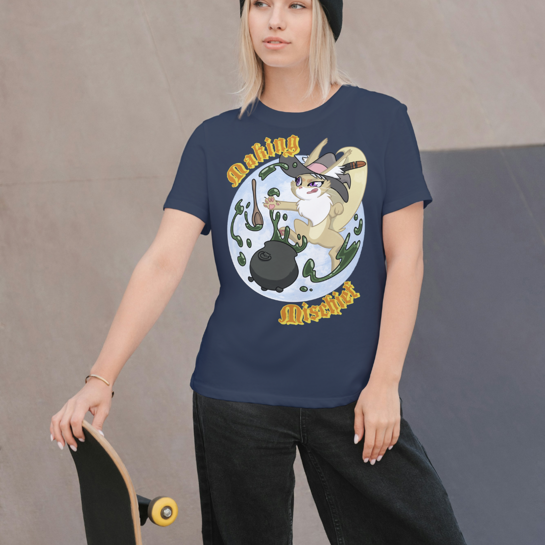 cleo the elven sorceress "making mischief" t-shirt