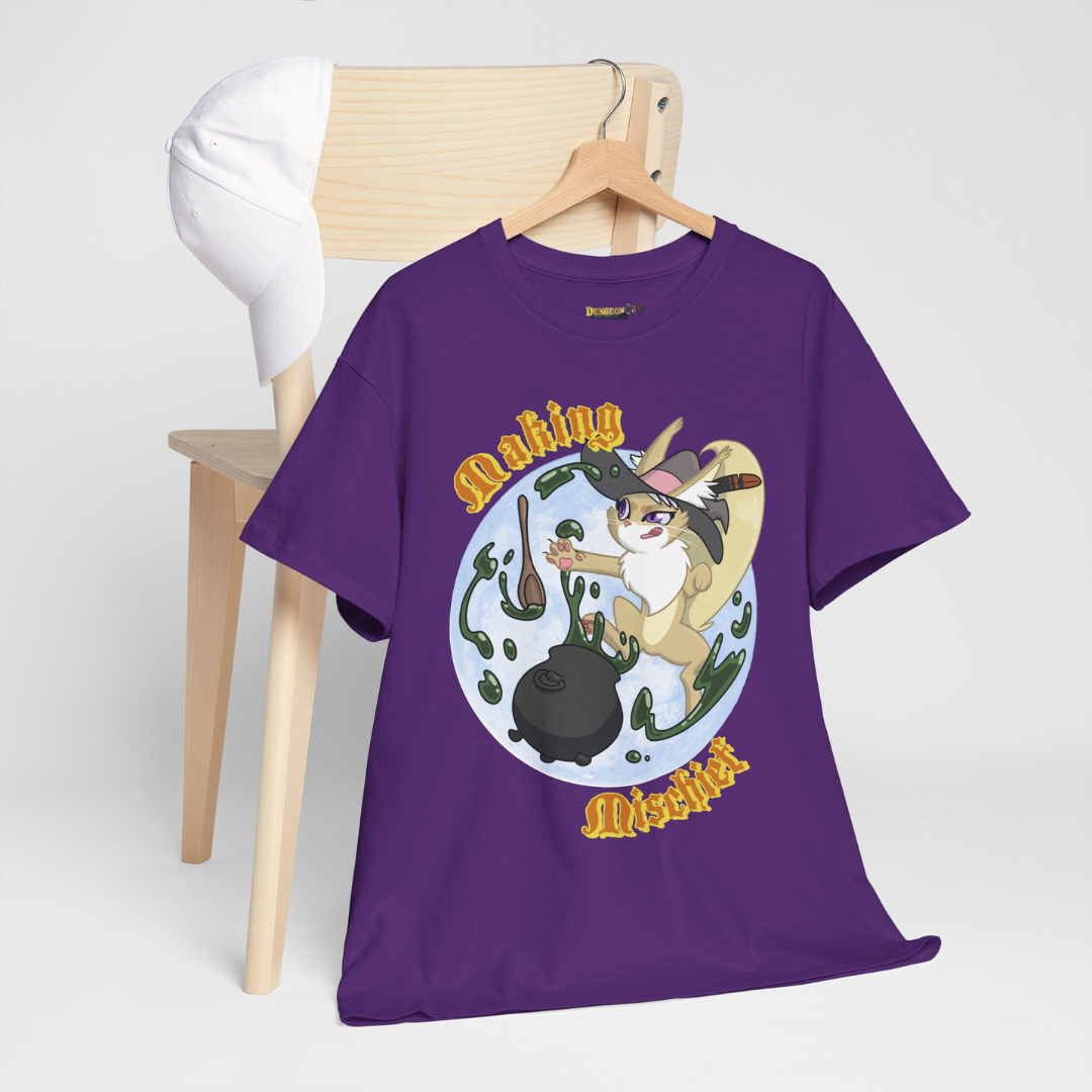 cleo the elven sorceress "making mischief" t-shirt